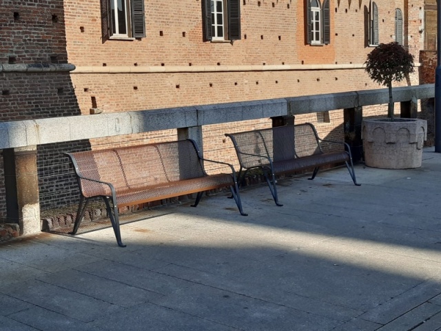 euroform w - street furniture - robust bench made of high-quality metal for urban spaces - minimalist metal seater for outdoors - high-quality designer street furniture - Gala bench for outdoors