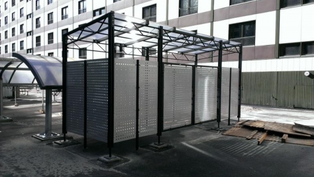 euroform w - arredo urbano - coperture in metallo per spazi pubblici- pensiline in metallo per parchi e giardini - Via Verde A