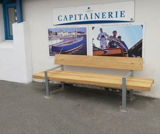 euroform w - street furniture - sturdy bench made of high-quality metal and wood for urban spaces - minimalist wooden seating for outdoors - high-quality designer street furniture