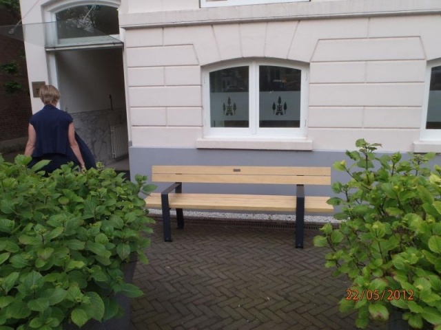 euroform w - street furniture - robust bench made of high quality wood for urban spaces - minimalist wooden seating for outdoors - high quality designer street furniture - hardwood bench for public parks