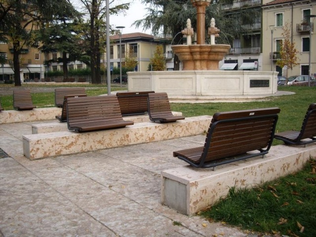 euroform w - street furniture - robust bench made of high-quality wood for urban spaces - minimalist wooden seater for outdoors - high-quality designer street furniture - modular bench tops for urban space