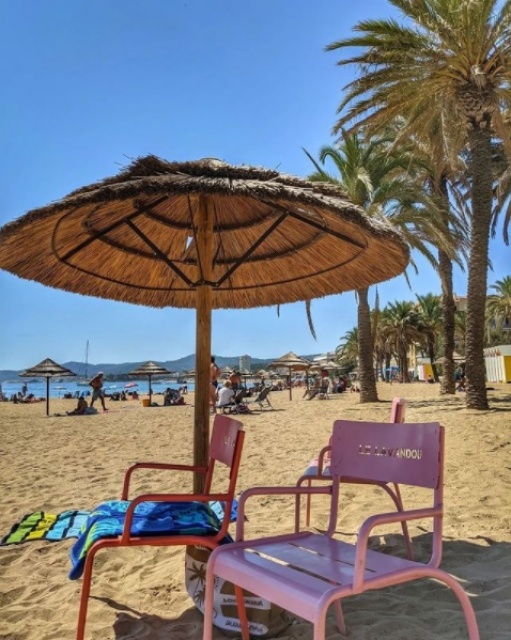 euroform w - street furniture - sturdy stool made of high-quality metal steel at promenade of Le Lavandou at Cote d