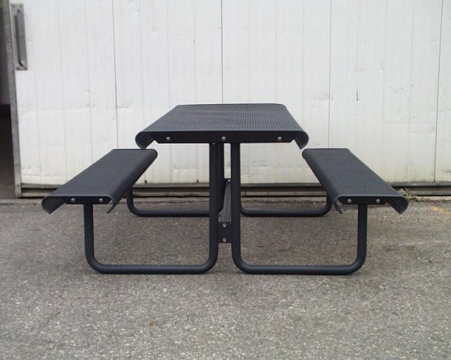 euroform w - Arredo urbano - Panchina e tavolo in metallo per lo spazio urbano - set da picnic di alta qualità con panchina e tavolo in metallo robusto per parco, ristoranti, cortili di scuole - Tavolo da picnic Pluto per esterni