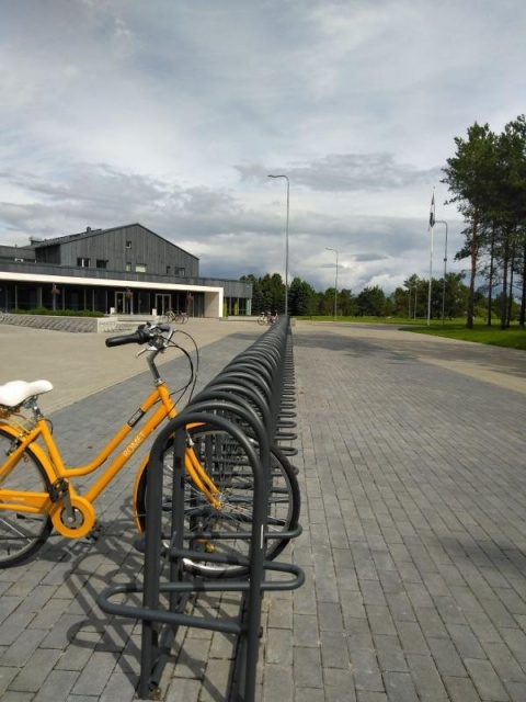 euroform w - Stadtmobiliar - minimalistischer Fahrradständer aus Metall ADFC geprüft - Elegance 180 doppelseitiger Fahrradparker aus hochwertigem Metall