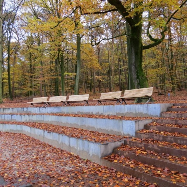 euroform w - urban furniture - benches in public park in the Netherlands  - wooden seatings for outdoors - Palazzo