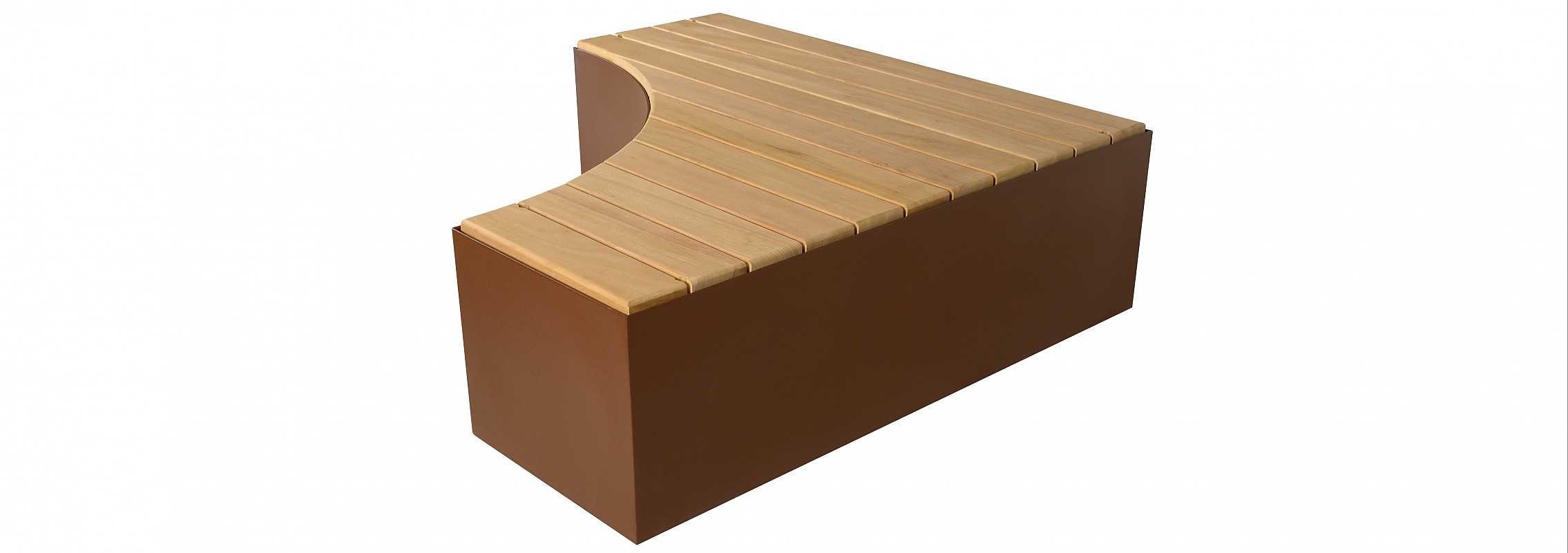 euroform w - Stadtmobiliar - Sitzbank Holz - lounger - modulare Bank - Isola