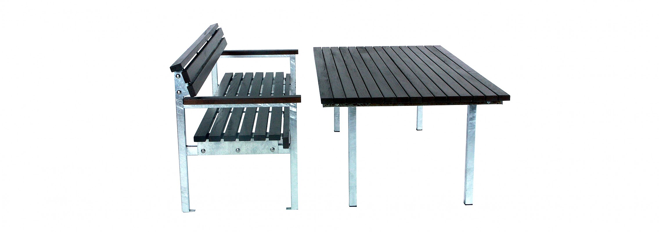 euroform w - urban furniture - pic nic set - table - Quattro - park bench wood