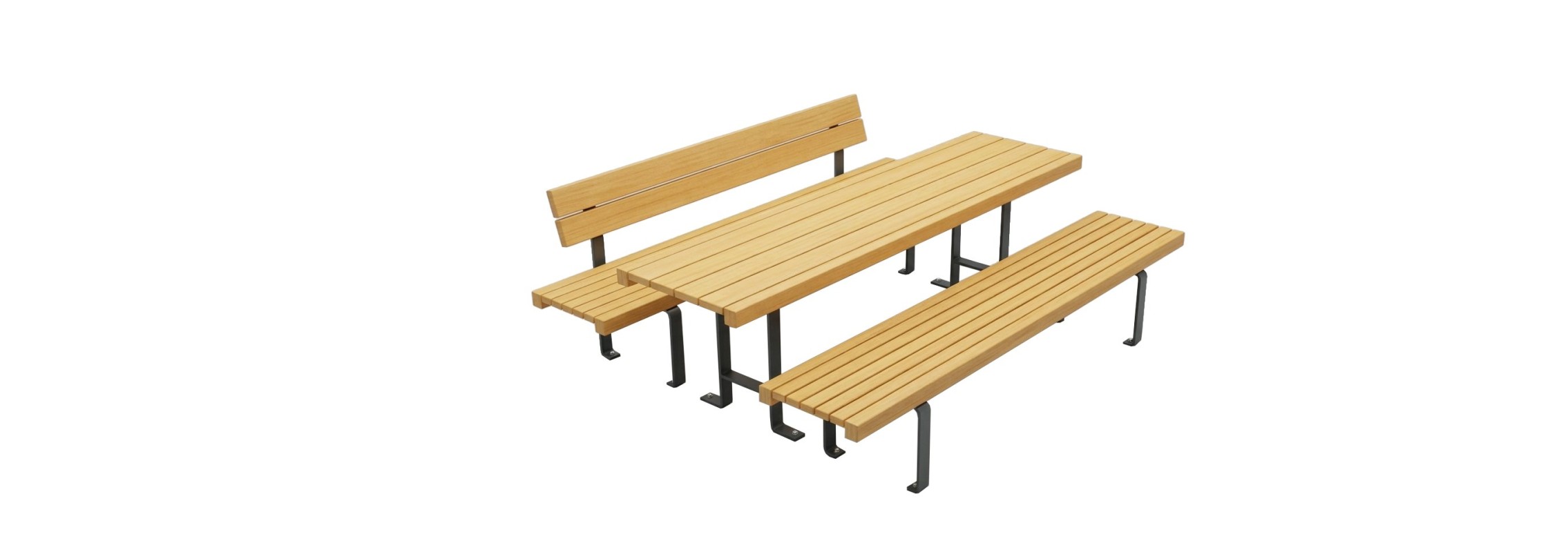 euroform w - arredo urbano - tavolo picnic - Lineatavolo light - seduta legno
