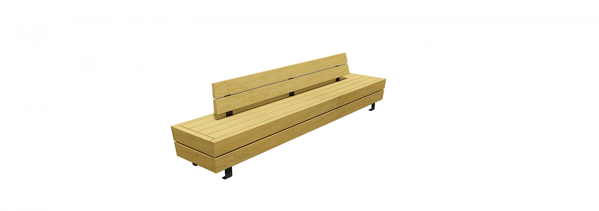 euroform w - urban furniture - park bench wood - seating - modular bench - Isola