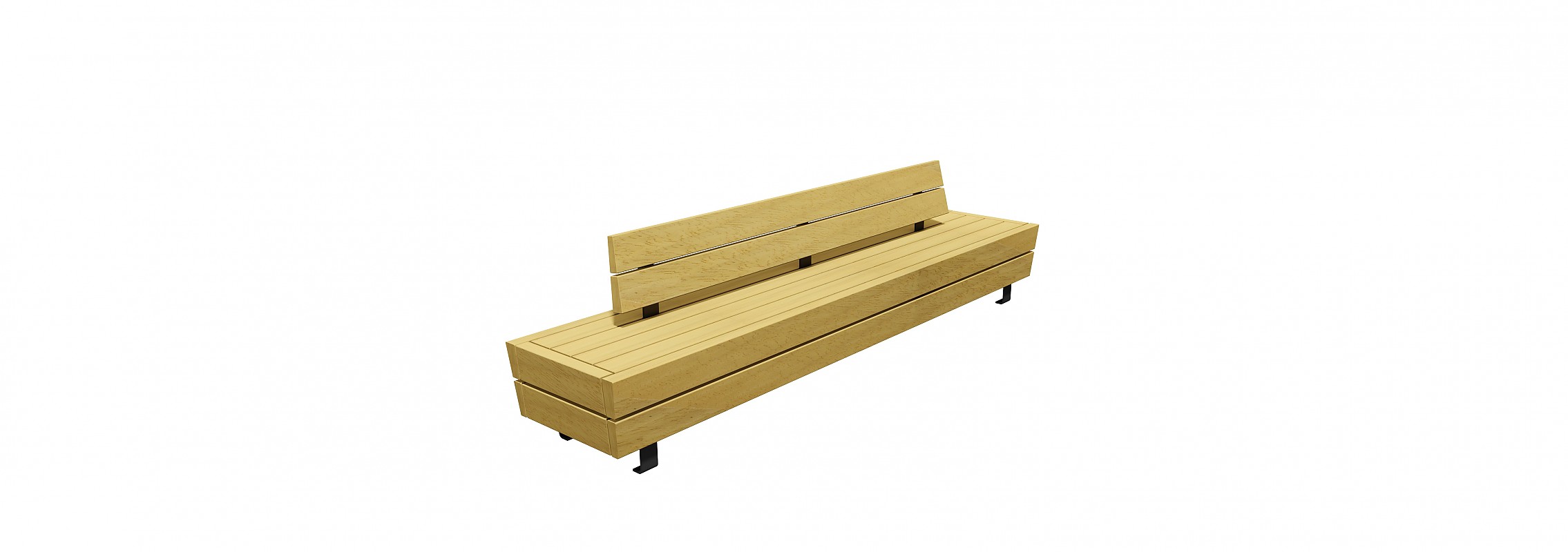 euroform w - urban furniture - park bench wood - seating - modular bench - Isola