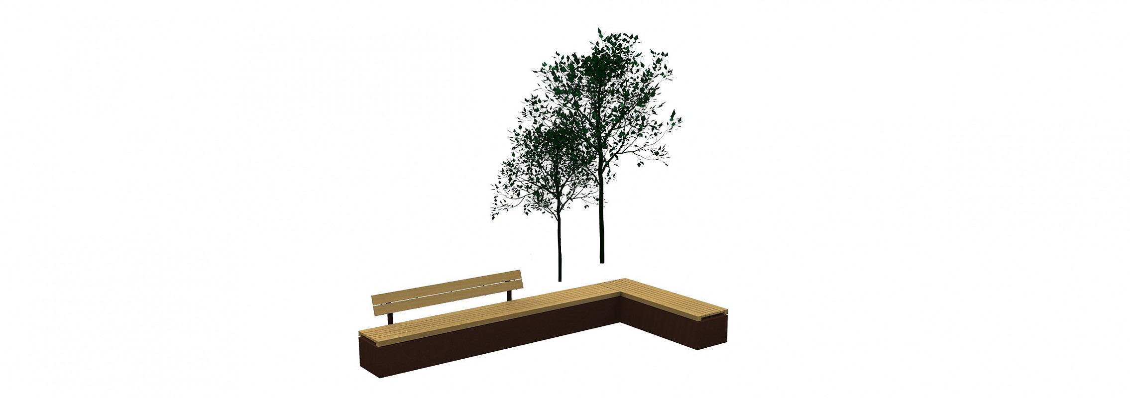 euroform w - arredo urbano - panchina legno - panchina con schienale