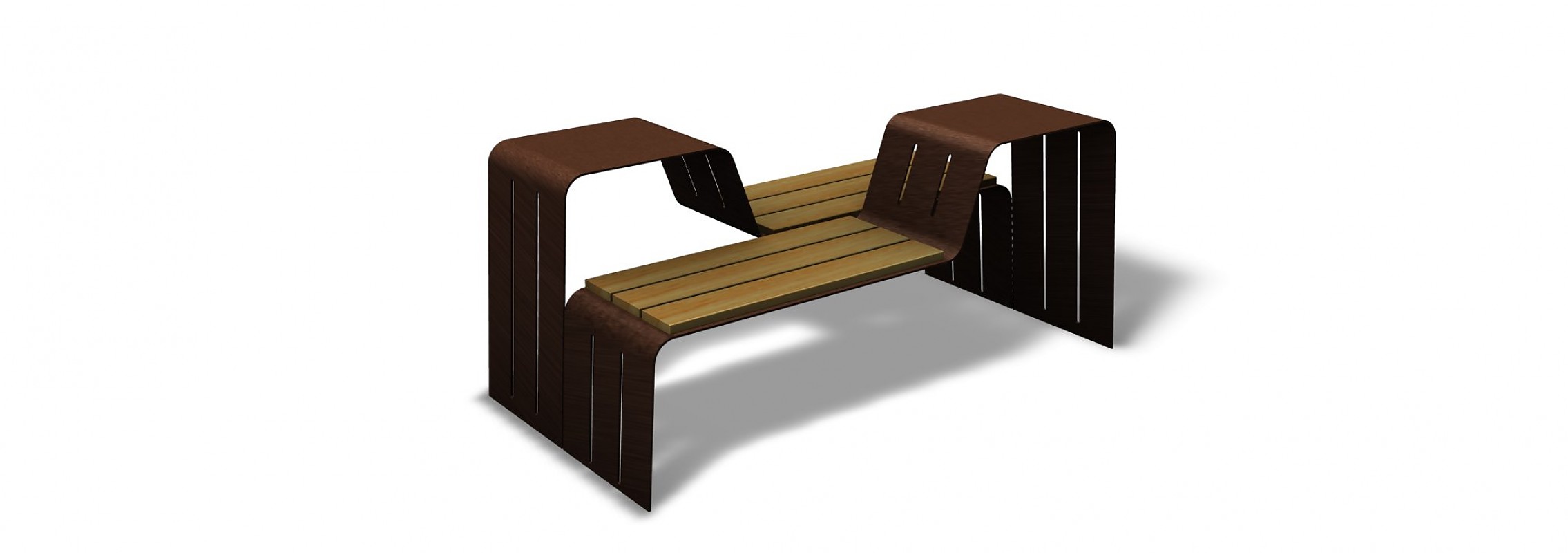 euroform w - Stadtmobiliar - Sitzbank Holz - Cryou - Hocker