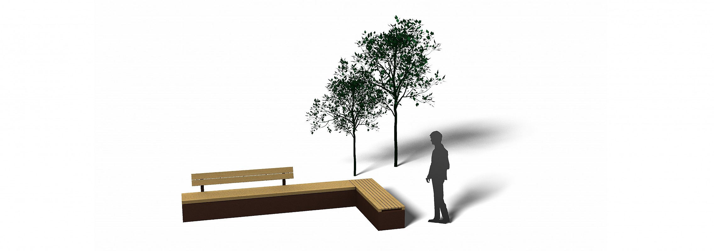 euroform w - arredo urbano - panchina legno - panchina con schienale