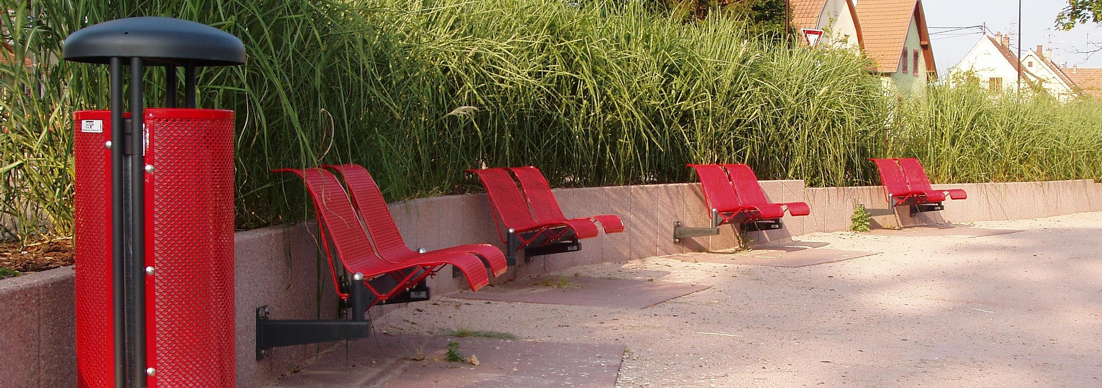 euroform w - urban furniture - park bench metal - seating - Domino - bench top