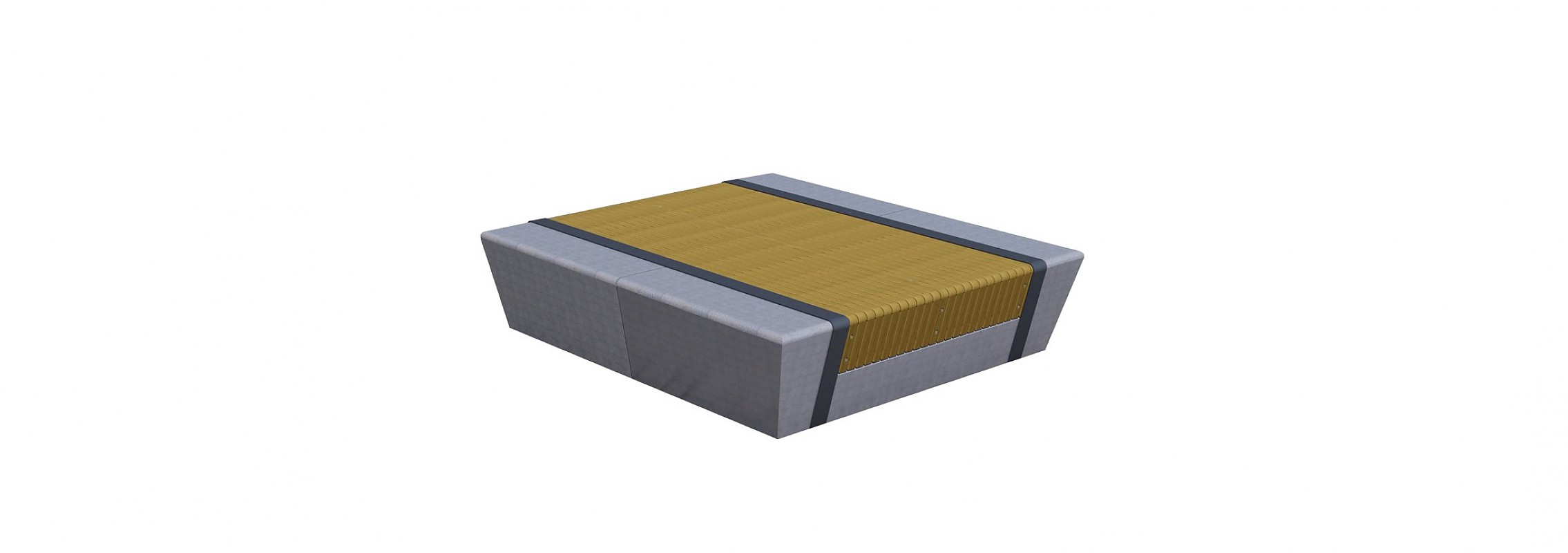 euroform w - urban furniture - parkbench wood - bench top - seating