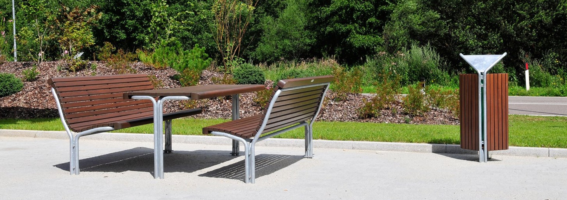 euroform w - urban furniture - pic nic set - table - Contour - park bench wood