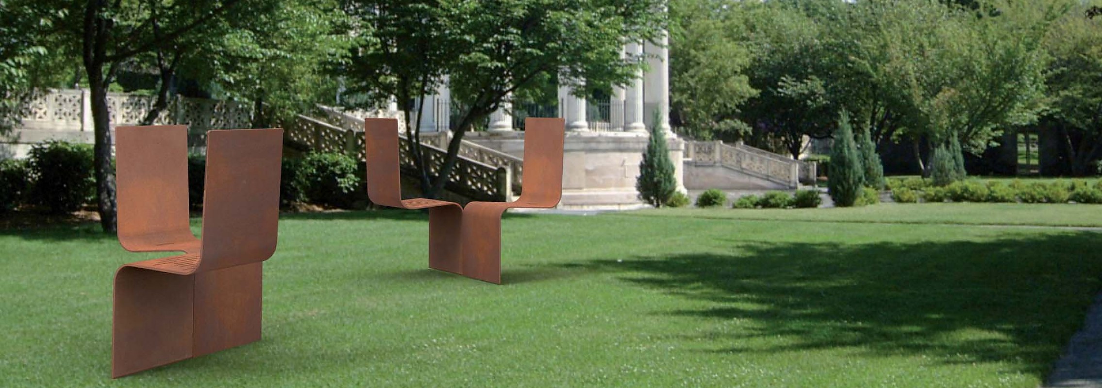 euroform w - urban furniture - park bench metal - seating - Evol