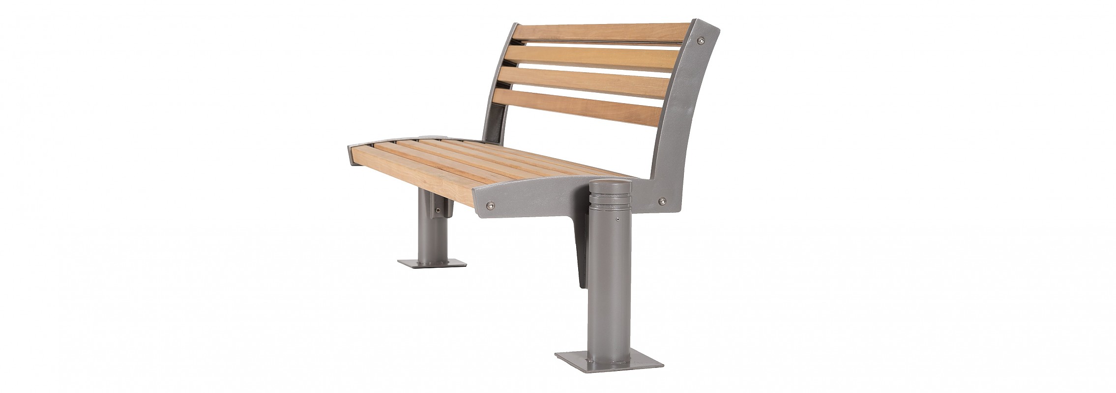 euroform w - urban furniture - park bench wood - seating - Fritz