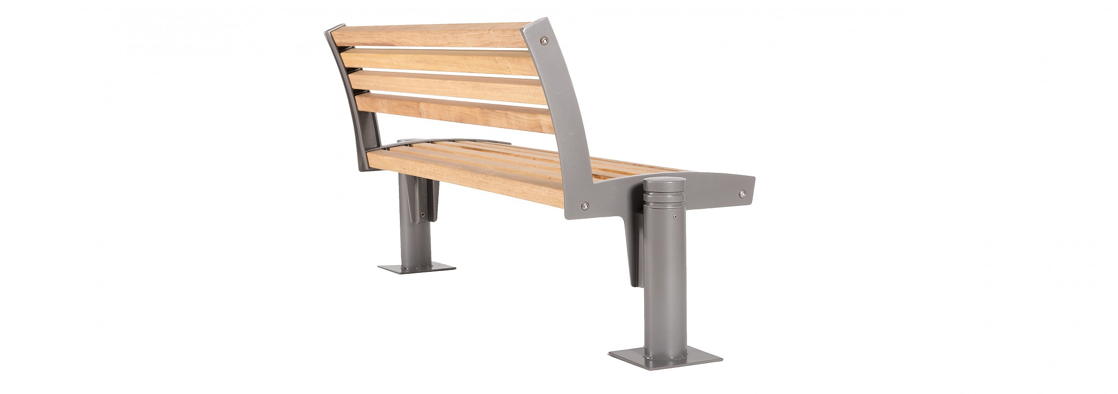 euroform w - urban furniture - park bench wood - seating - Fritz