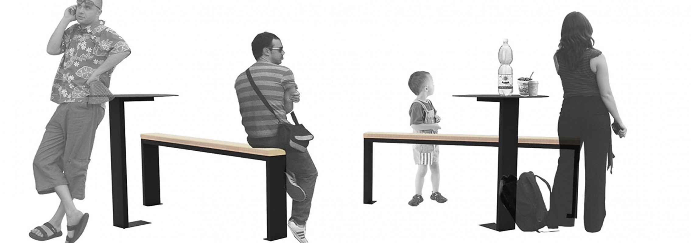 euroform w - arredo urbano - tavolo picnic - Ing - seduta legno - tavolo