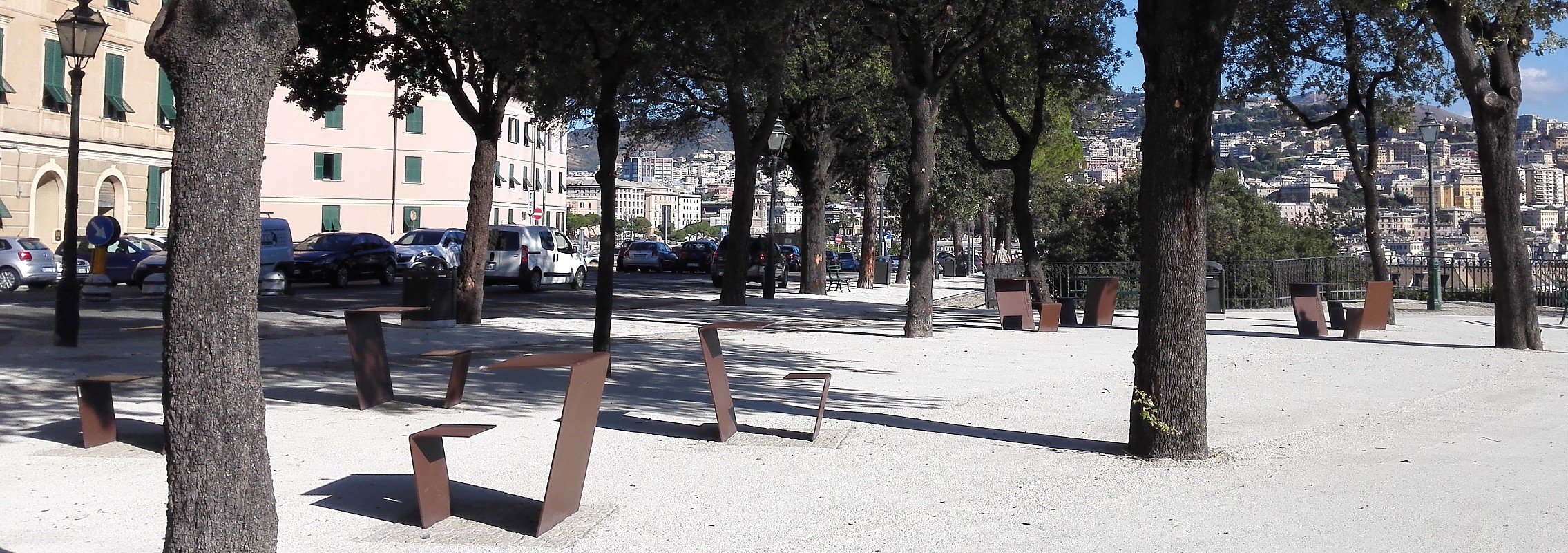 euroform w - arredo urbano - tavolo picnic - Info Point - seduta metallo