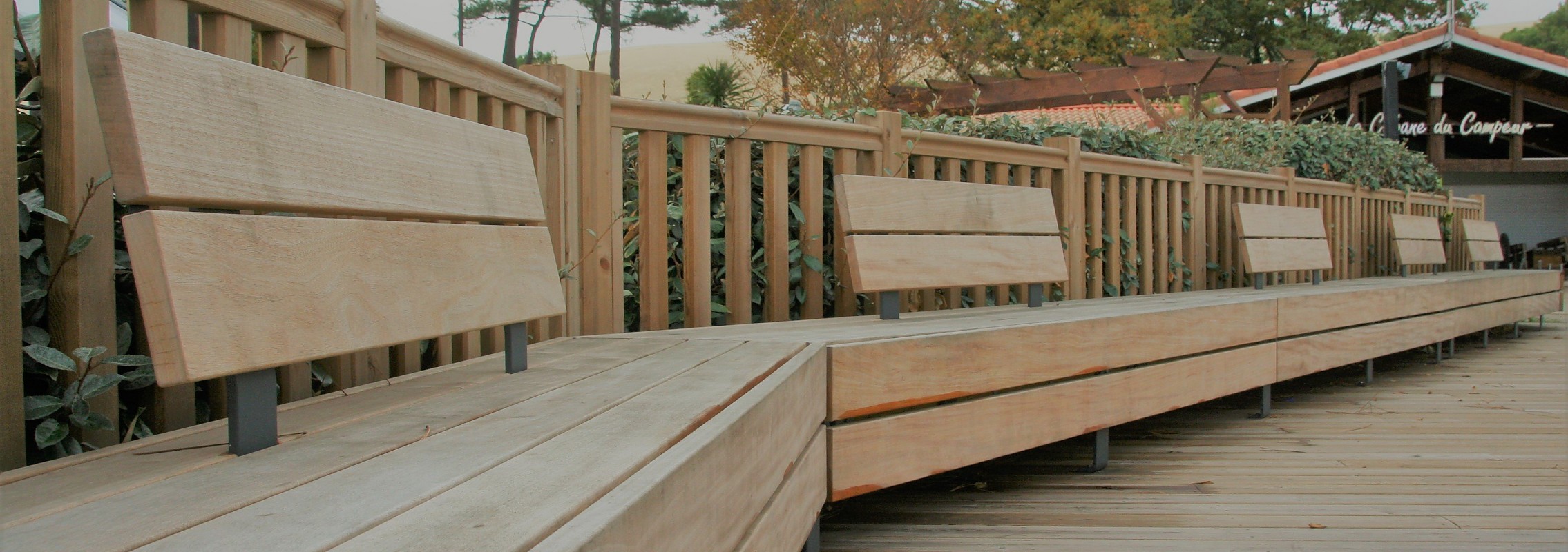euroform w - urban furniture - park bench wood - seating - modular bench - Isola