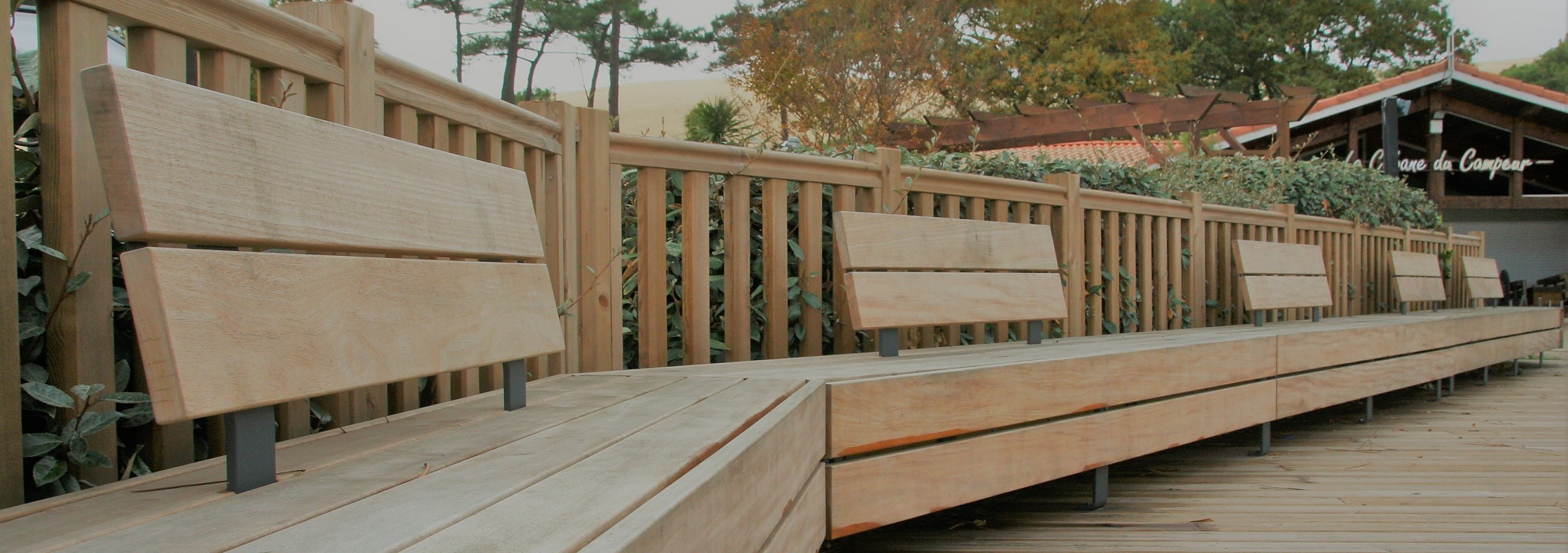 euroform w - urban furniture - park bench wood - seating - modular bench - Isola
