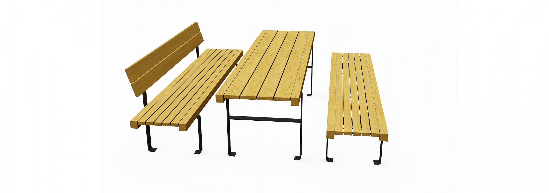 euroform w - urban furniture - pic nic set - table - Lineatavolo light - park bench wood