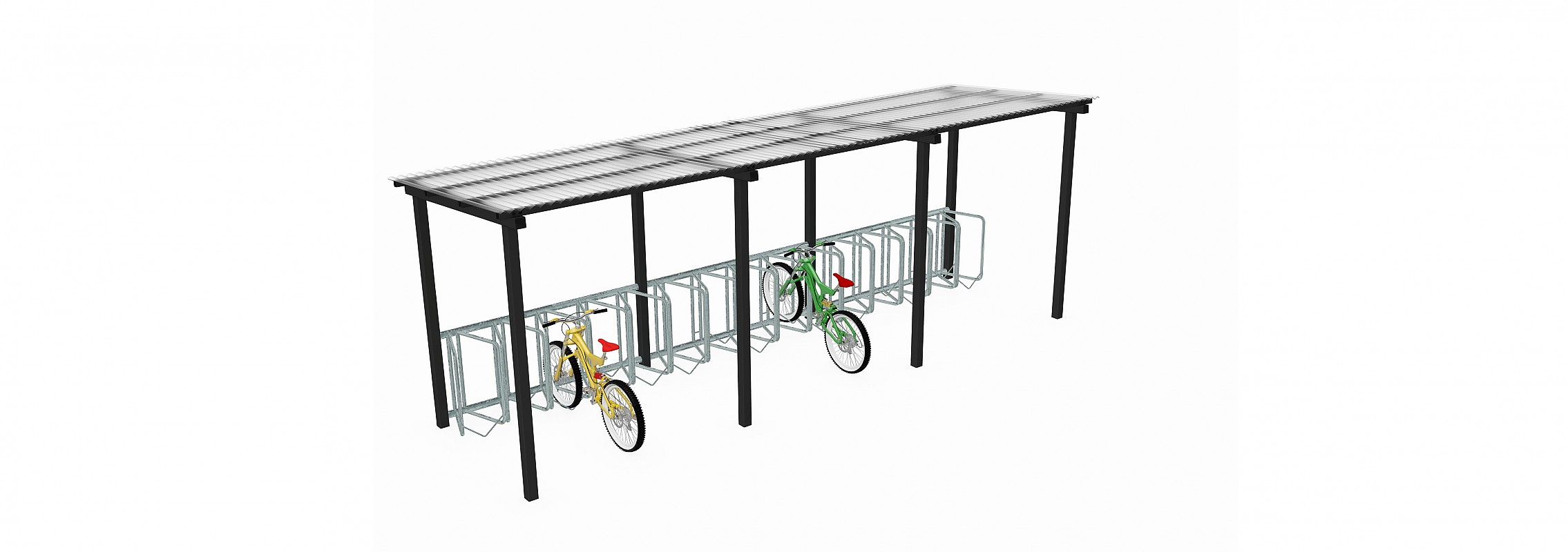 euroform w - urban furniture - bike shelter - bike racks - Light
