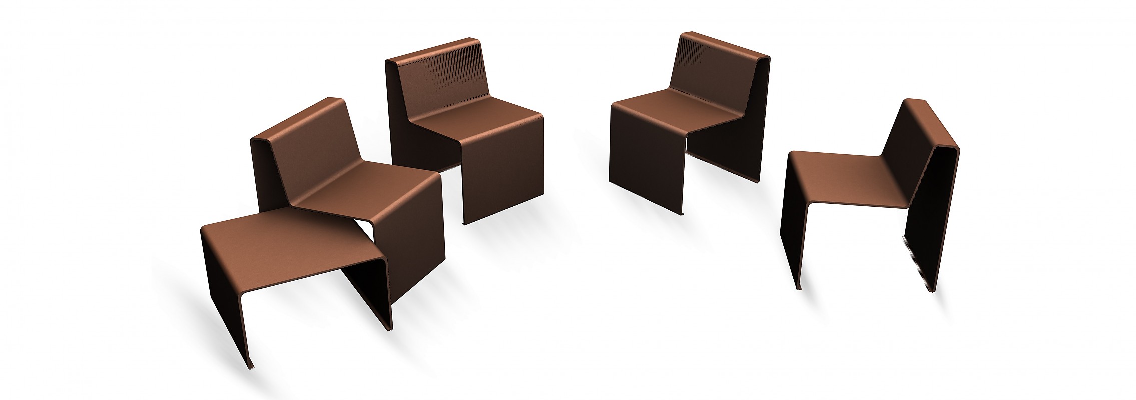 euroform w - urban furniture - park bench metal - seating - Linea