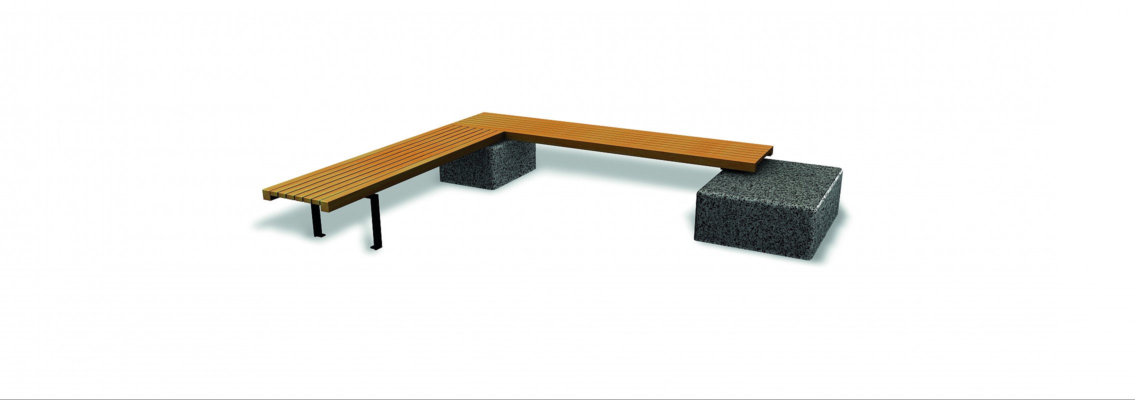 euroform w - urban furniture - park bench wood - Linea 381- seating