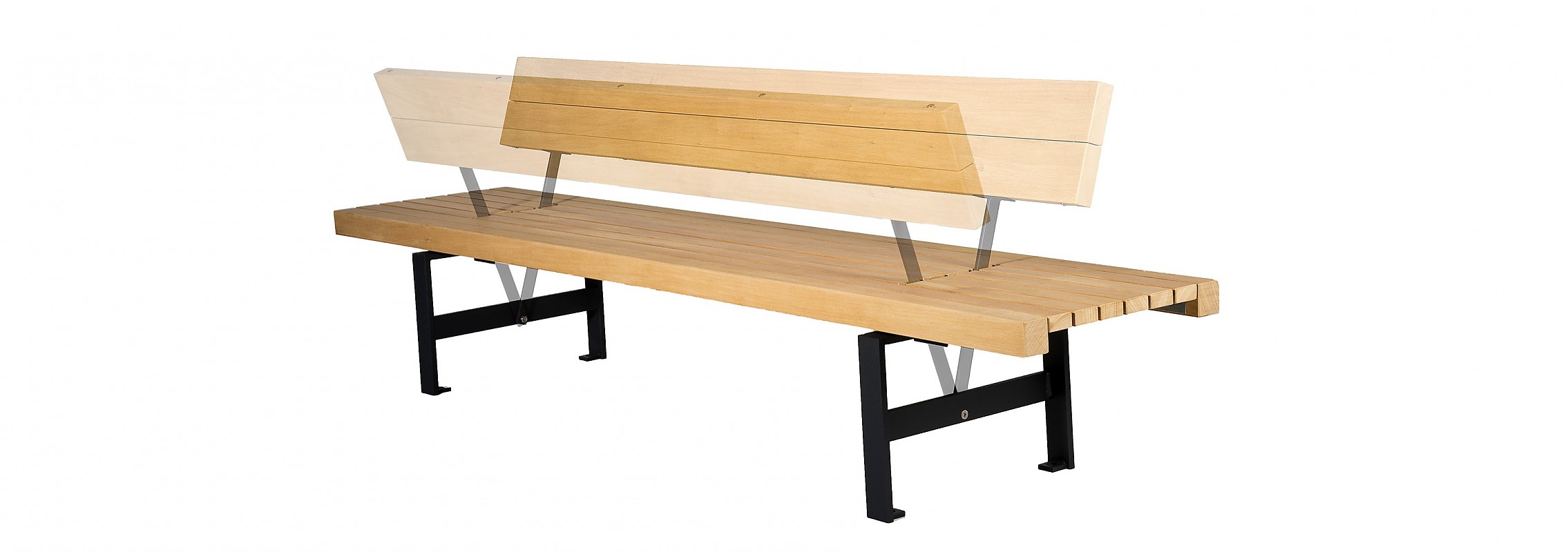 euroform w - Stadtmobiliar - Sitzbank Holz - Lineaflex