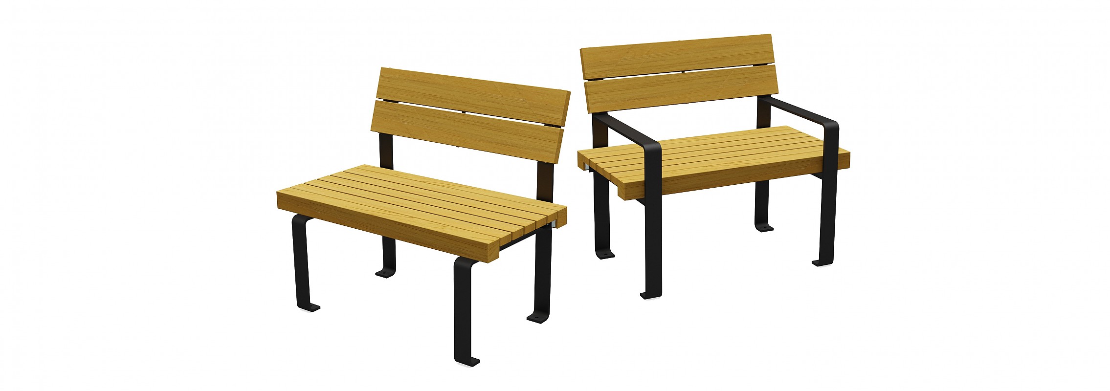 euroform w - Stadtmobiliar - Sitzbank Holz - Stuhl - Lineasedia light