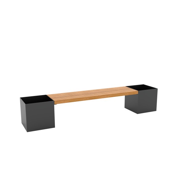 Panca senza schienale, con fioriere Panca senza schienale, con fioriere