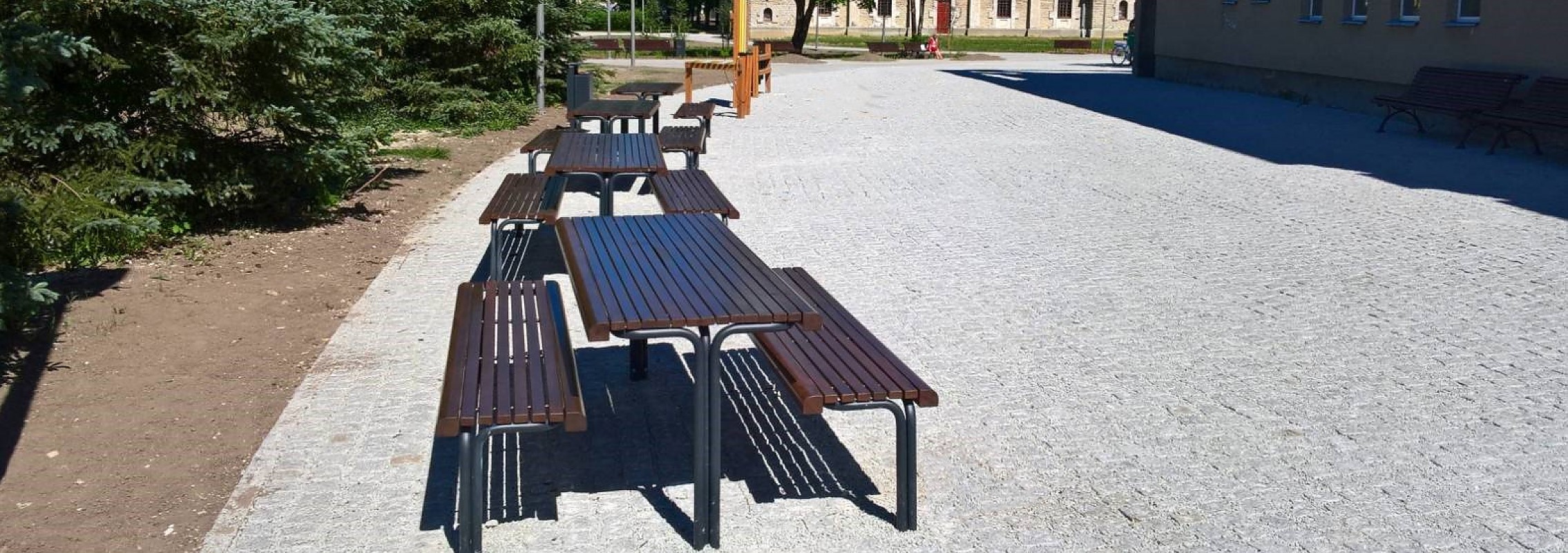 euroform w - arredo urbano - tavolo picnic - Mercuro - seduta legno