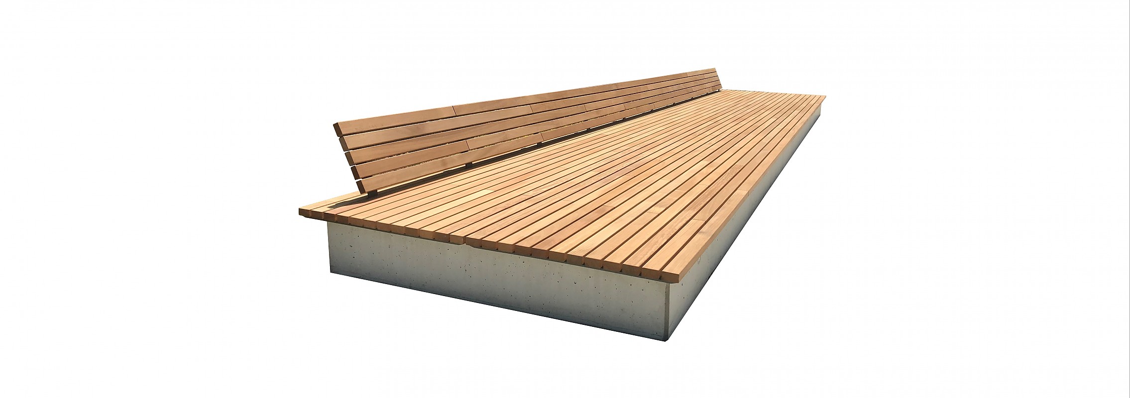 euroform w - urban furniture - park bench wood - seating - modular bench - seating island