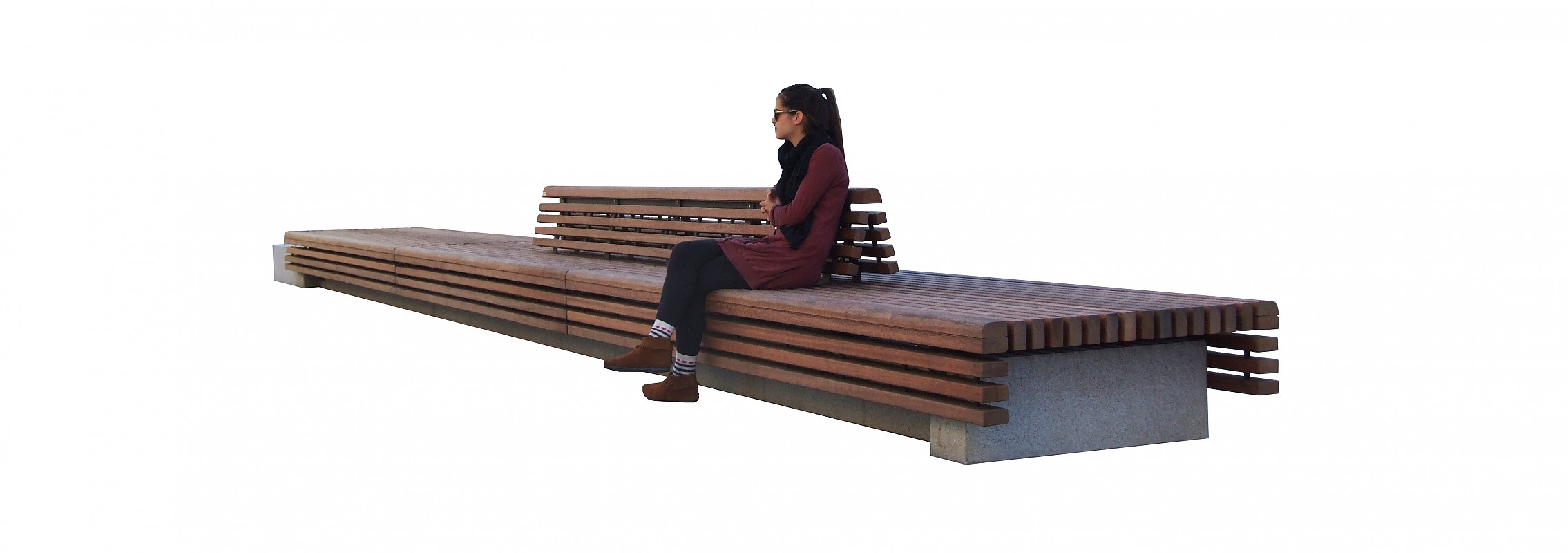 euroform w - Stadtmobiliar - Sitzbank Holz - lounger - modulare Bank - Isola