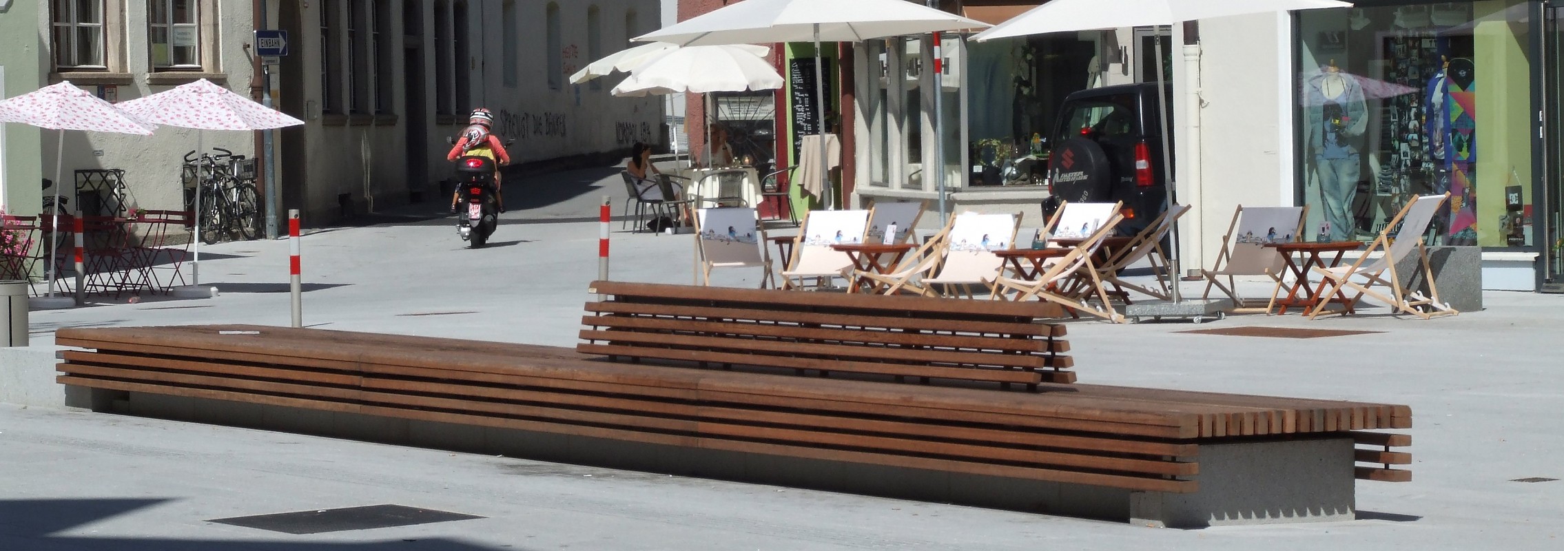 euroform w - arredo urbano - panchine legno - sedute - isola di seduta