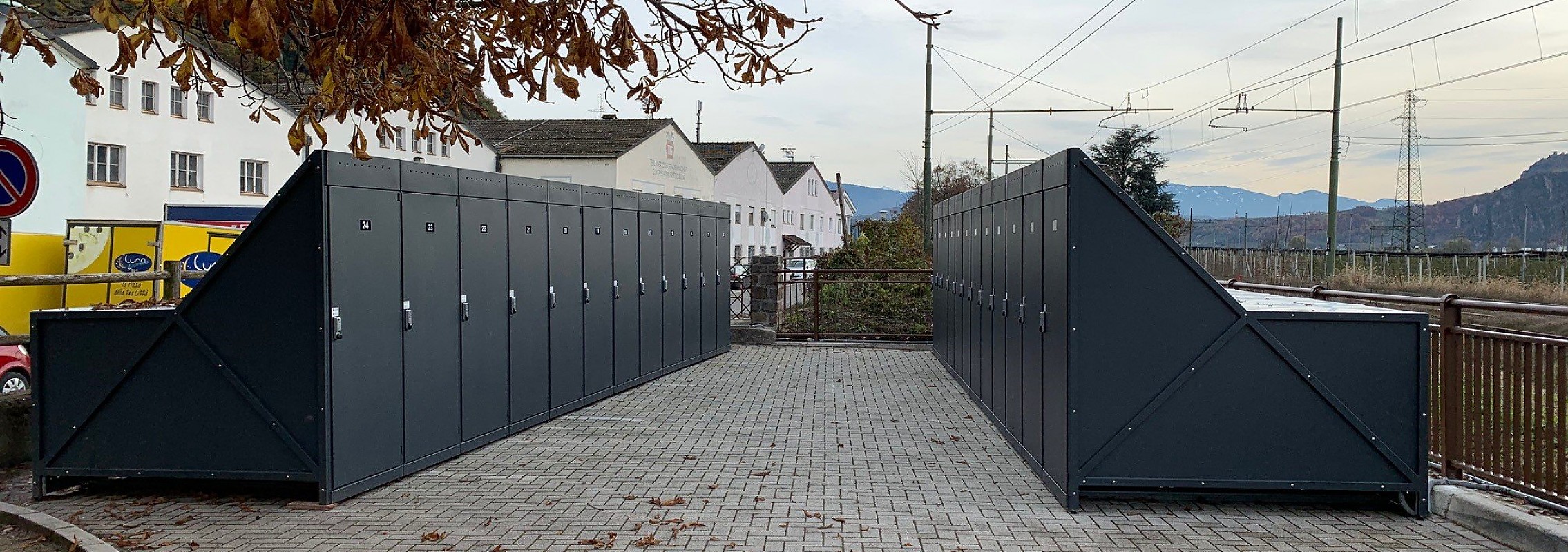 euroform w - Stadtmobiliar - Fahrradüberdachung - Fahrradbox - Bike Box - Silhouette