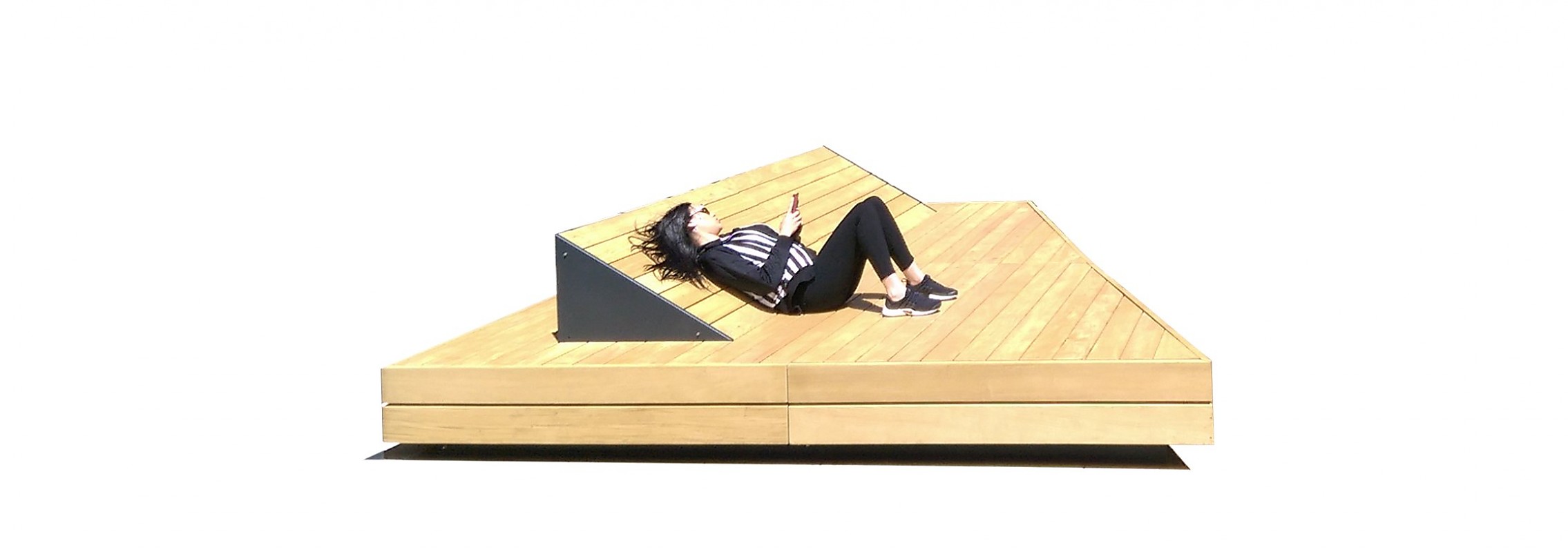 euroform w - urban furniture - park bench wood - seating - modular bench - seating island